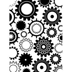 Darice  4' x 6" Embossing Folder -Steam punk Gears